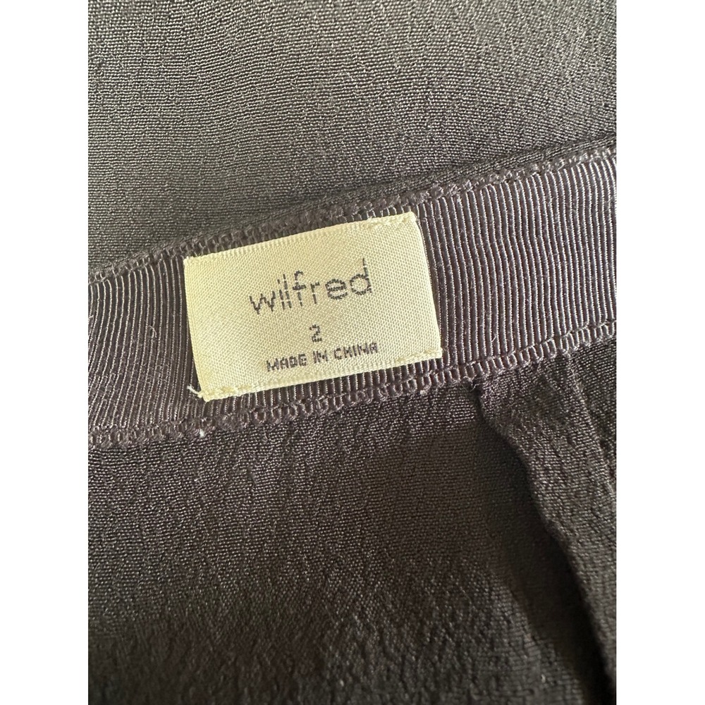 Wilfred Aritzia Women Maxi Skirt 2 Black Crepe Flowy Minimalist High Waist Long - Picture 4 of 10